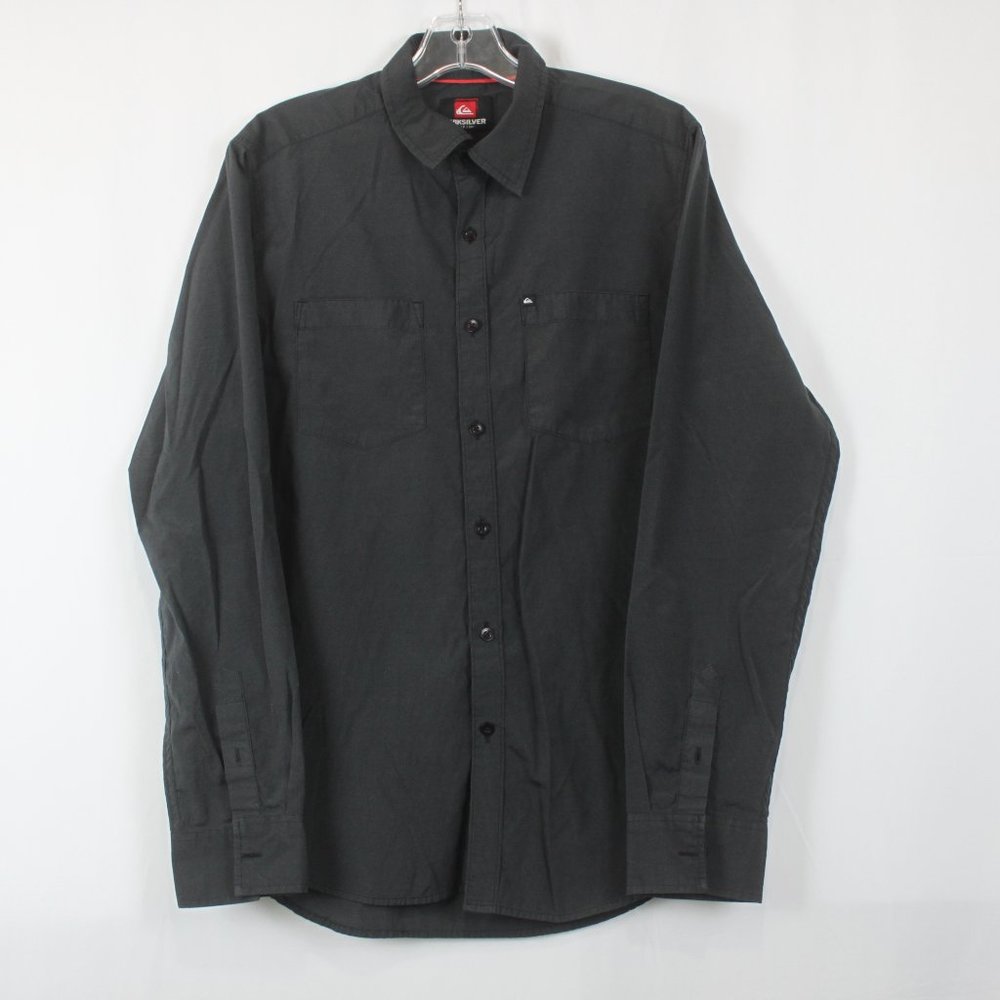 Quick Silver Button Up Long Sleeve Button Up Size: S/P/CH Color: Charcoal